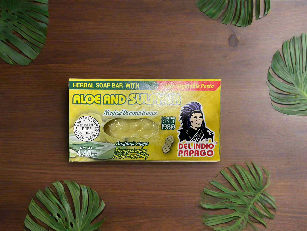 Indian Papago Herbal Soap with Coconut Oil for Gentle Cleansing/Del Indio Papago Jabon Herbal Con Bergamot para corregimiento facial