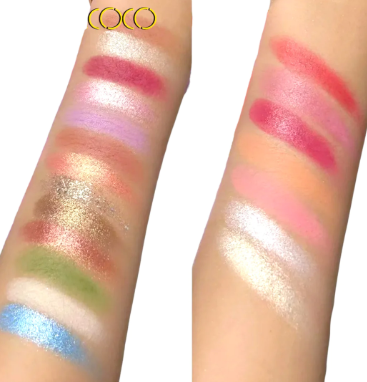 KEVIN & COCO FLOWERS AND MUSHROOM EARRINGS 69 COLOR EYESHADOW AND FACE PALETTE