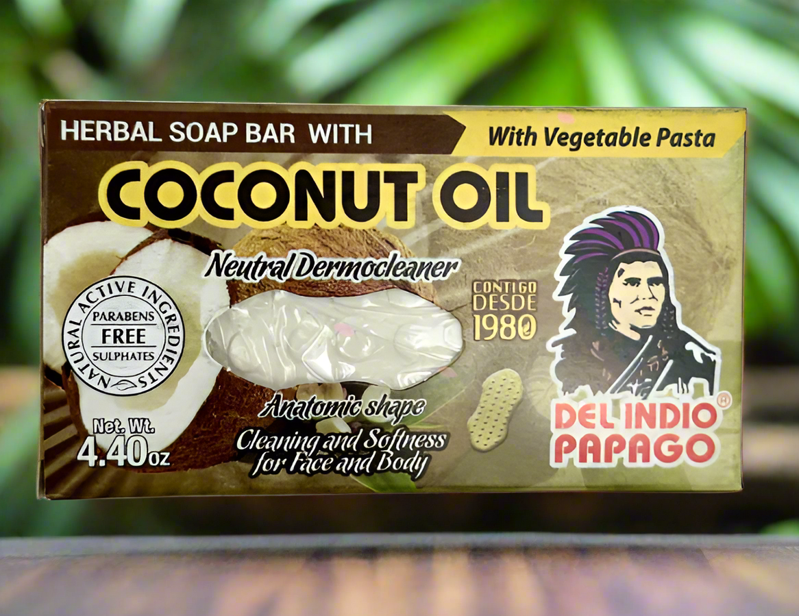 Indian Papago Herbal Soap with Coconut Oil for Gentle Cleansing/Del Indio Papago Jabon Herbal Con Bergamot para corregimiento facial