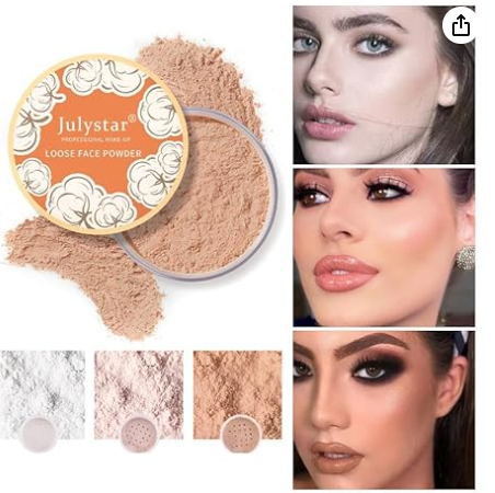 Popular Julystar concealer loose powder light nude repair matte honey powder waterproof and sweatproof makeup setting powder