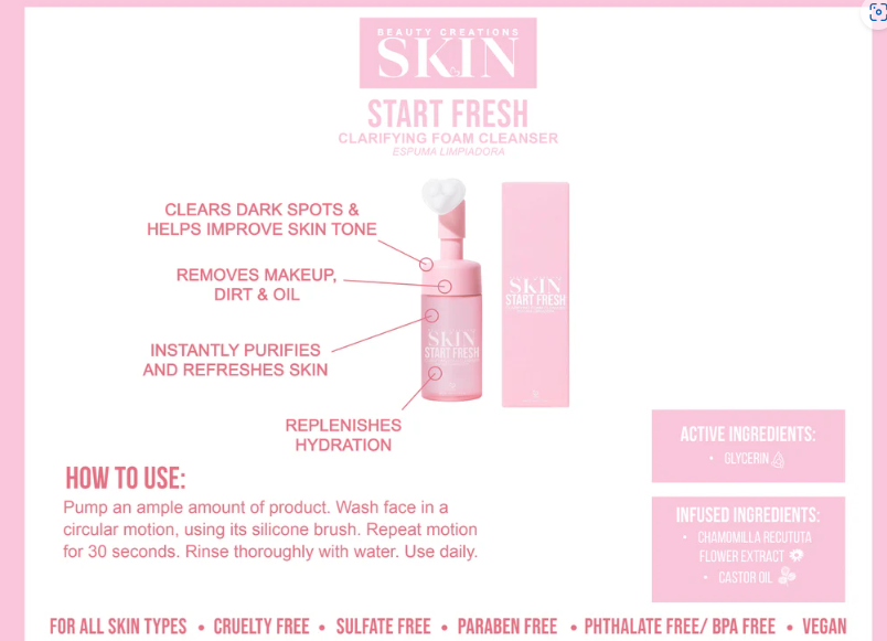 'Star Fresh' Clarifying Foam Cleanser Beauty creation