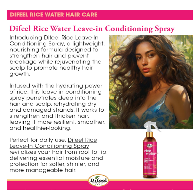 RICE WATER LEAVE IN CONDITIONING SPRAY 8OZ