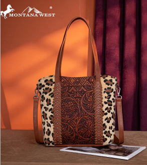 Montana West Tooled Collection Concealed Carry Tote/Crossbody