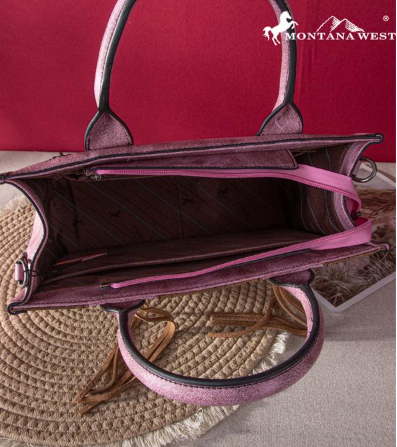 Montana West Embroidered Aztec Concealed Carry Tote/Crossbody