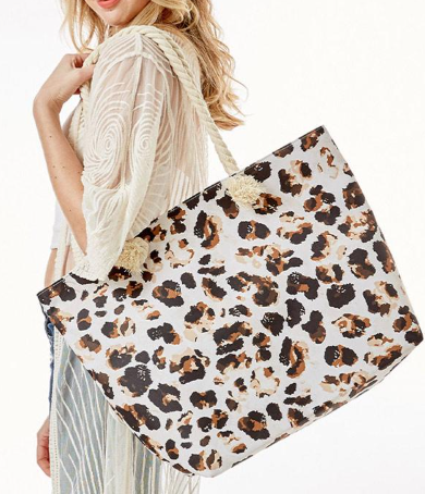 Leopard Print Summer Beach Tote