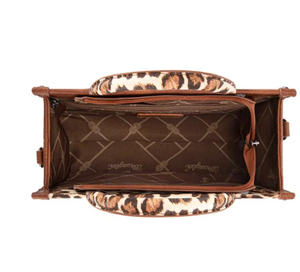 Wrangler Leopard Print Concealed Carry Tote/Crossbody