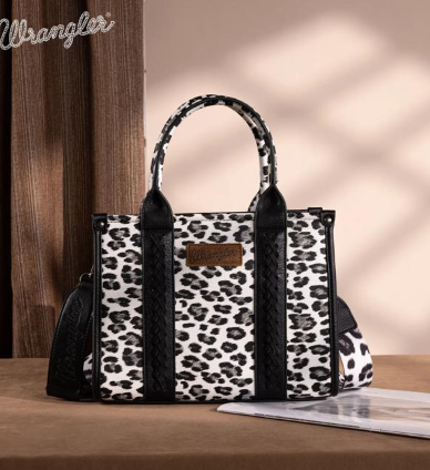 Wrangler Leopard Print Concealed Carry Tote/Crossbody