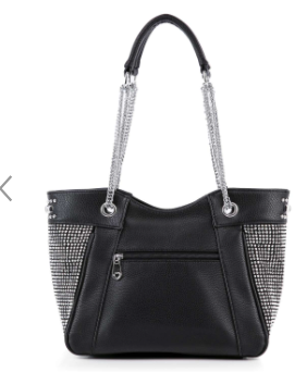 Chain and Rhinestone Studded Tote