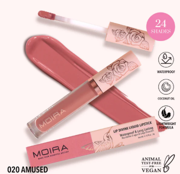 MOIRA Lip Divine Liquid Lipstick (020, Amused)