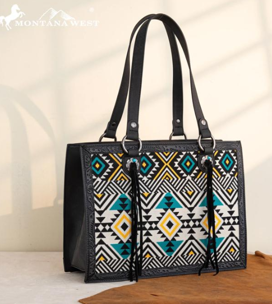 Montana West Aztec Tapestry Concealed Carry Tote