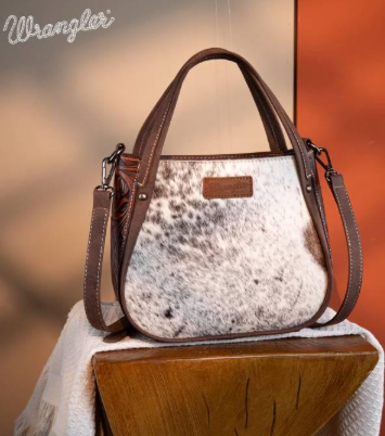 Wrangler Genuine Hair-On Cowhide Tote/Crossbody