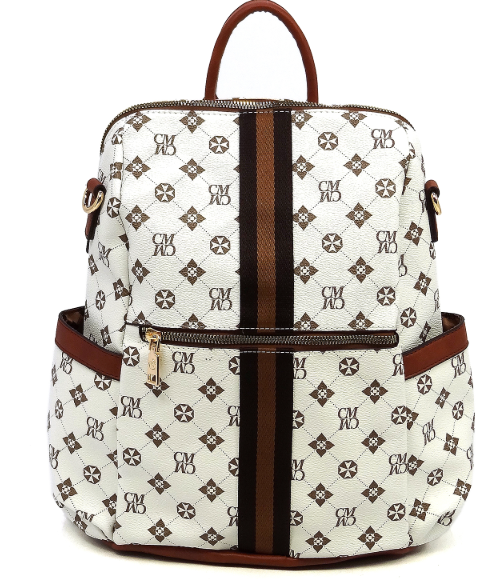 Monogram Striped Convertible Backpack