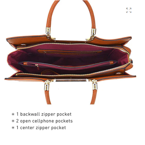 Dasein Pebble Texture Solid Color Elegant Top-Handle Handbag