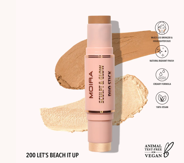 MOIRA Sculpt & Glow Duo Stick (200, Let's Beach it up)