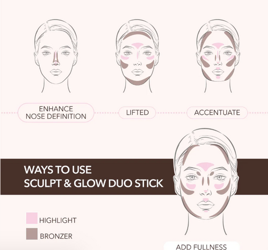 MOIRA Sculpt & Glow Duo Stick (200, Let's Beach it up)