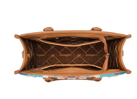 Wrangler Sherpa Aztec Canvas Tote/Crossbody