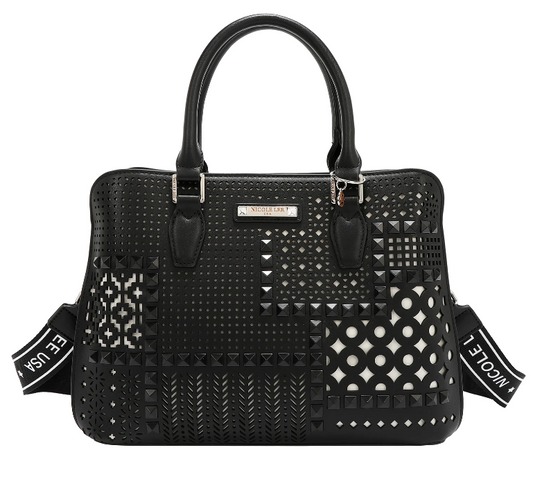 NICOLE LEE GEOMETRIC CUTOUT DOME BAG