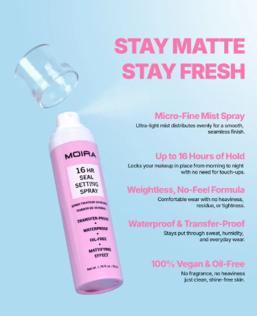 MOIRA 16HR seal setting spray