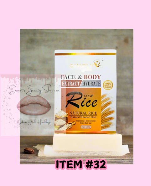 SIMPLY BELLA EXTRACT & HYDRATION RICE SOAP # 32 (pre-order) coming back