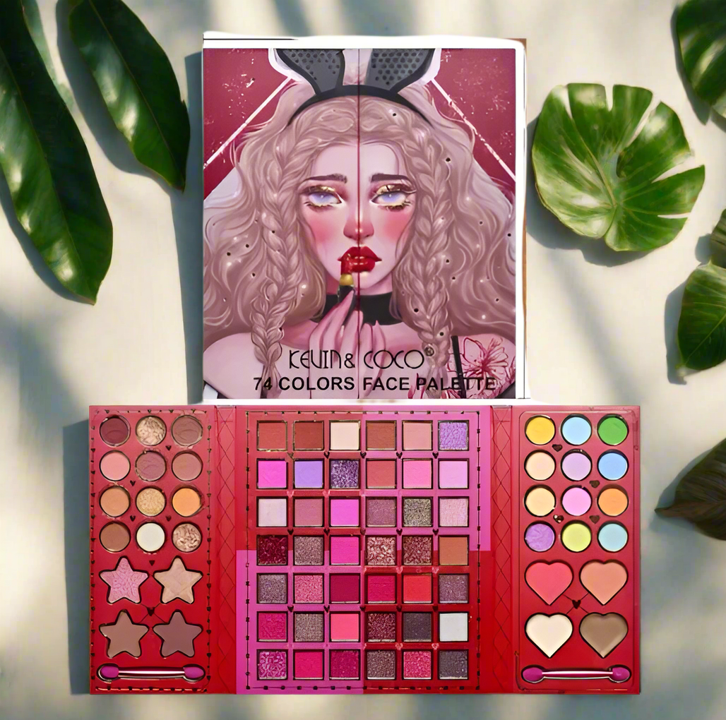 KEVIN AND COCO 74 COLORS FACE PALETTE