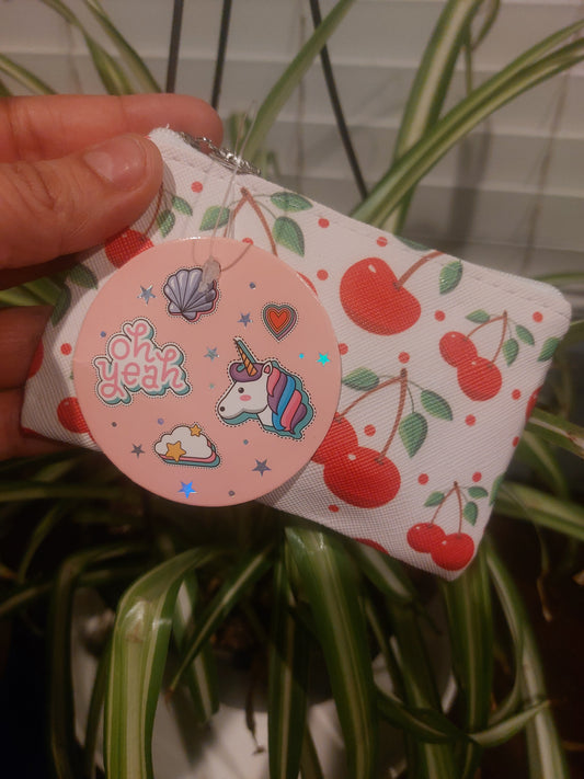Cherry Coin Pouch Bag Charm