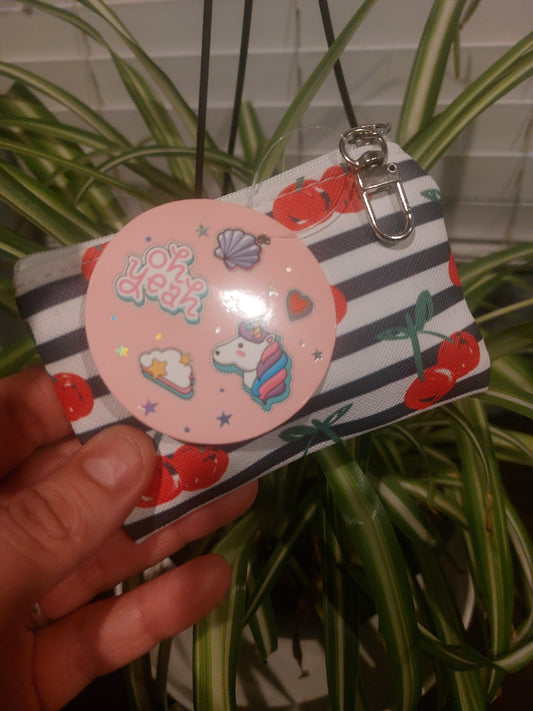 Cherry Coin Pouch Bag Charm