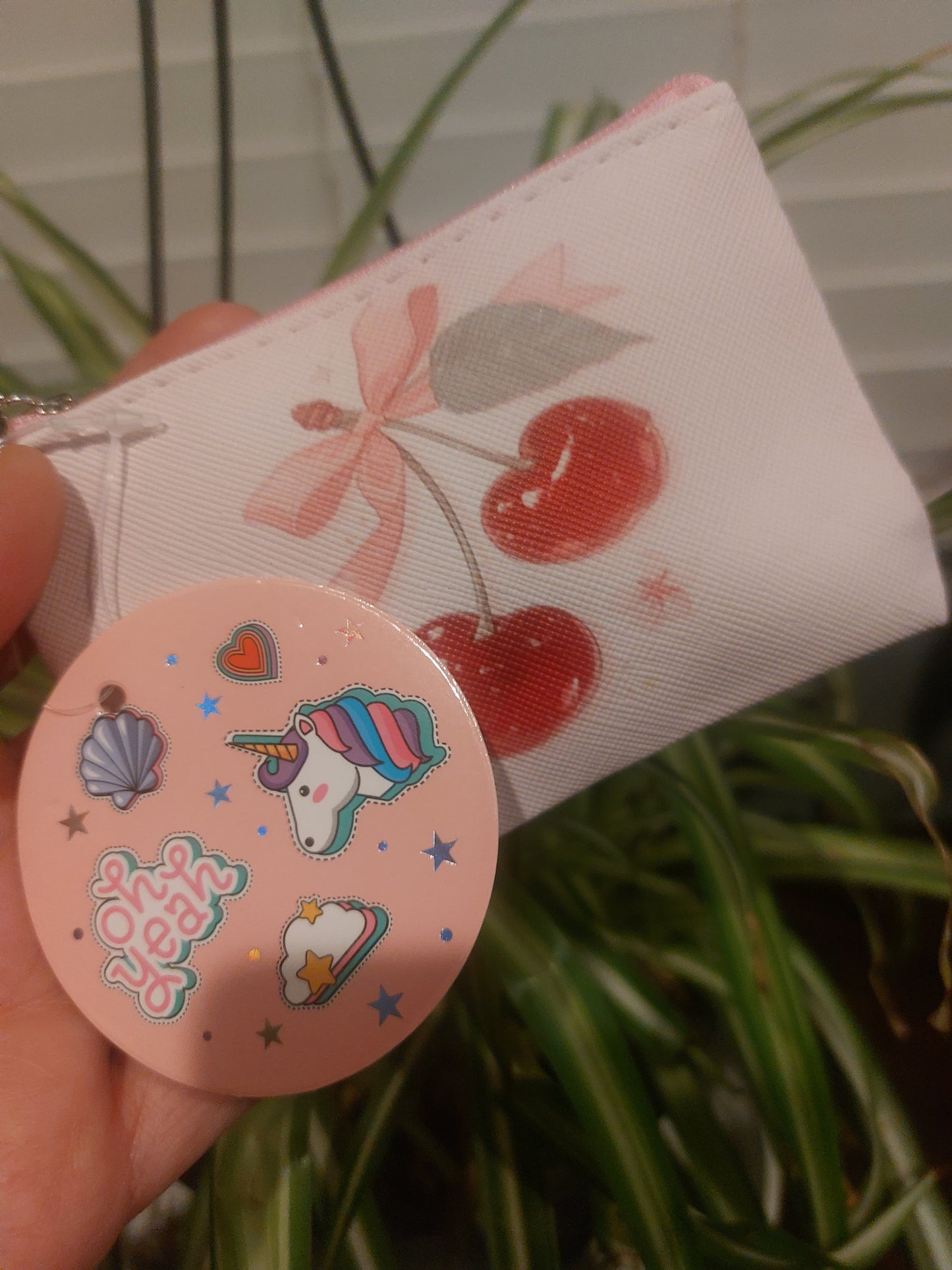 Cherry Coin Pouch Bag Charm