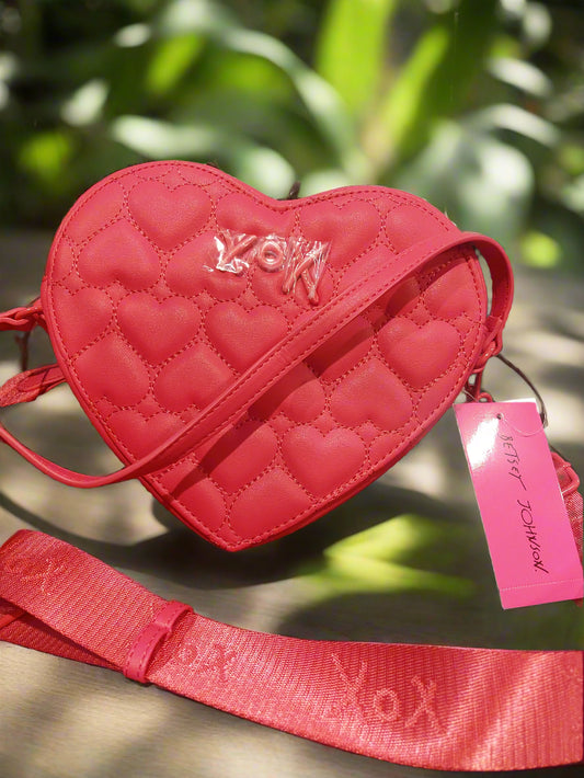 CLEARANCE Betsy Johnson Authentic heart crossbody