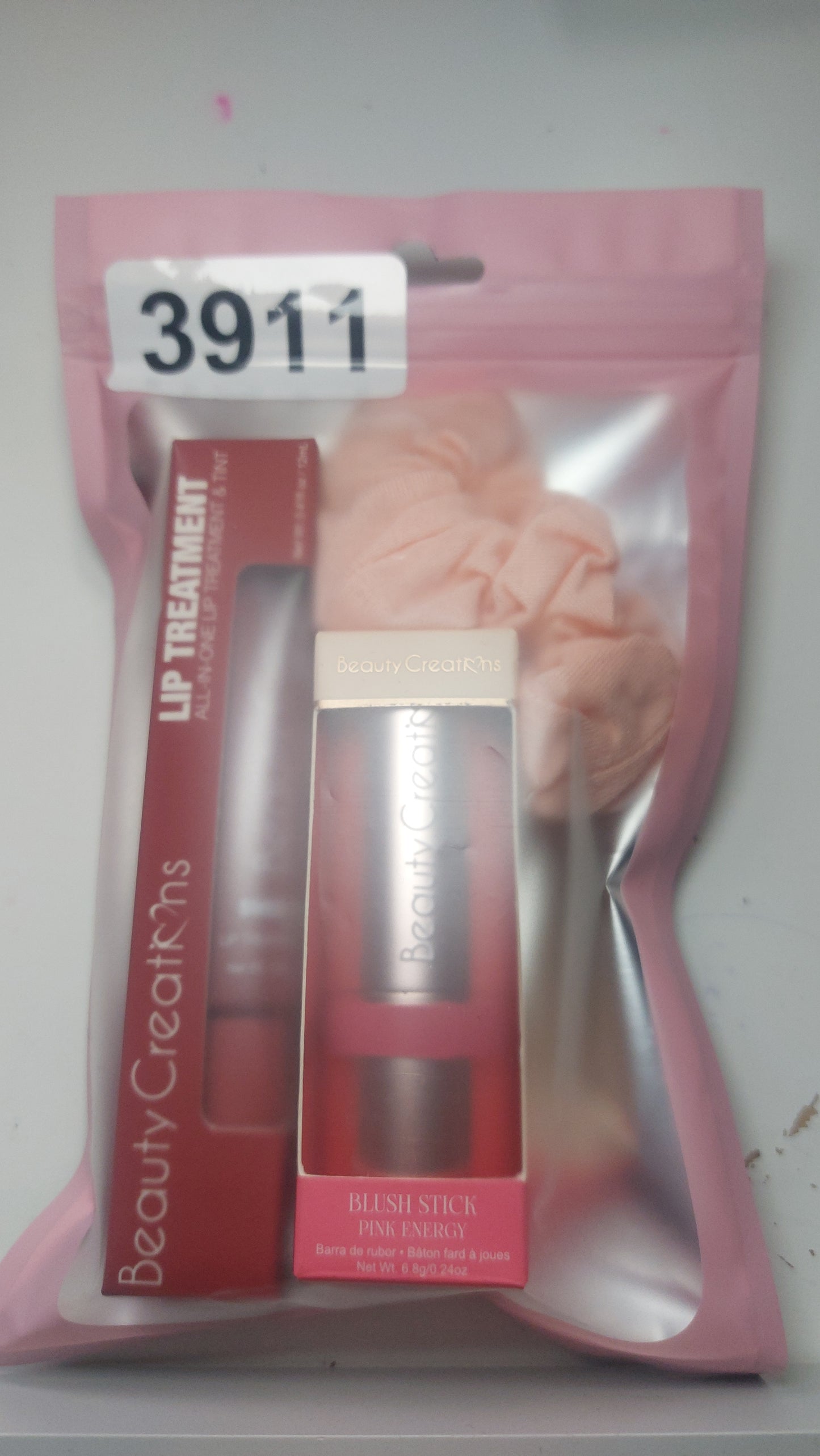 Beauty Creations Lip Treatment & Tint & BLUSH HAIR TIE SET OF 3