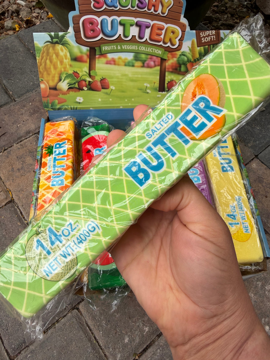 🍓🥕 Squeeze the Fun with Squishy Butter Toys! 🍇🥒14oz