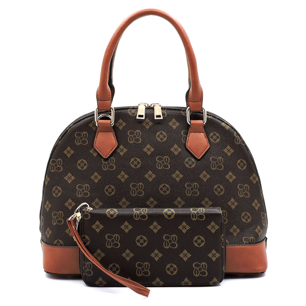 Fashion Monogrammed 2-in-1 Dome Satchel
