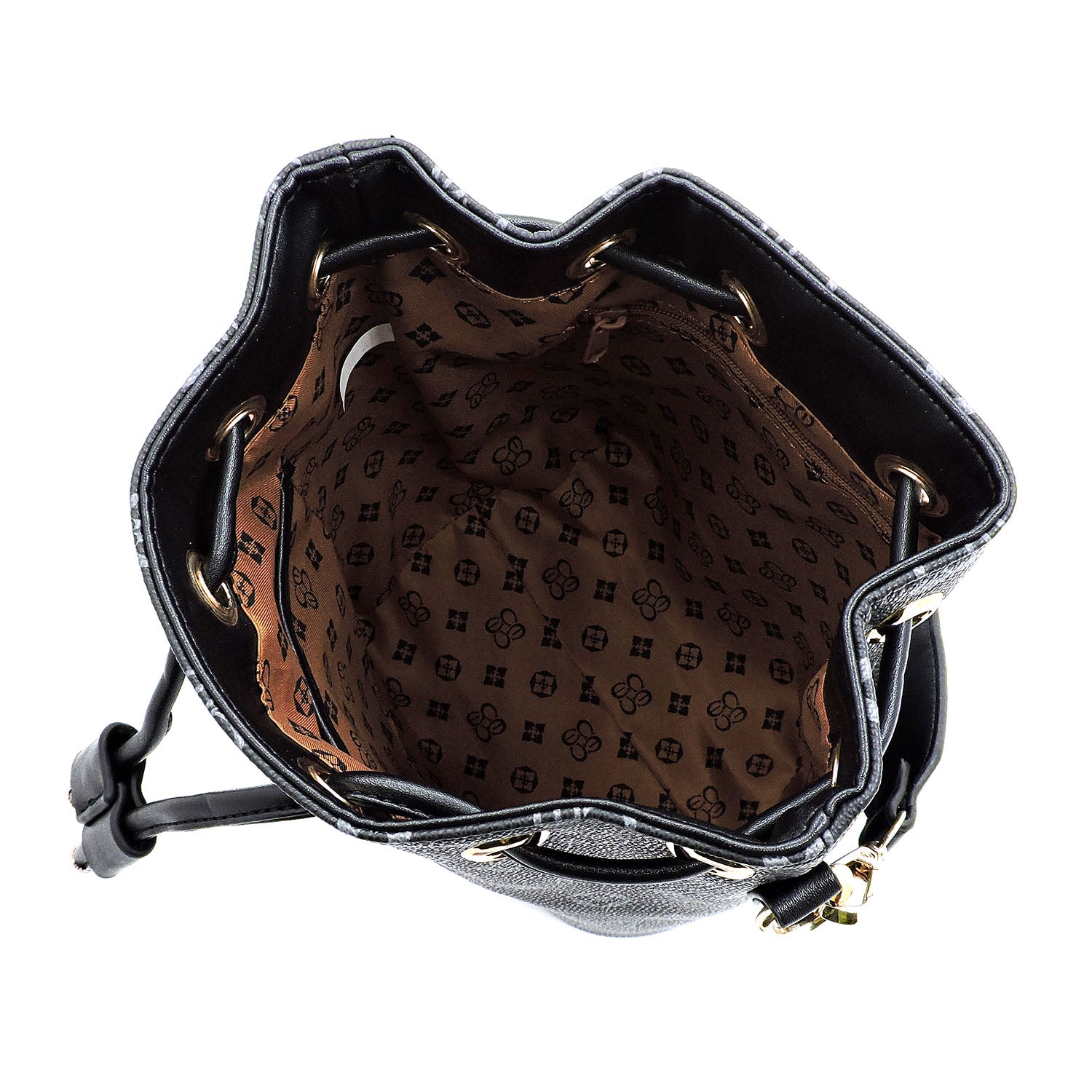 Monogrammed Draw string Bucket Satchel