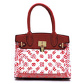 See Thru Monogram Padlock Satchel