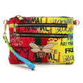 Multi Graffiti Queen Bee Stripe Clutch Crossbody Bag Wristlet  pre-order