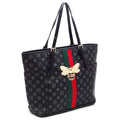 Queen Bee Stripe Monogram Signature Shopper Tote