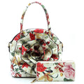Fashion 3D Flower Print 2-in-1 Satchel