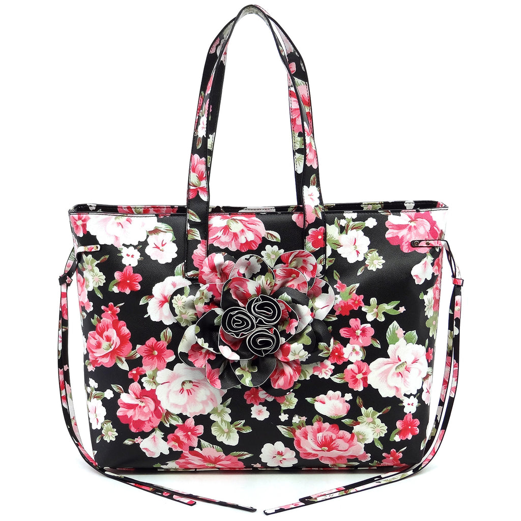 Fashion 3D Flower Printed Large Shopper