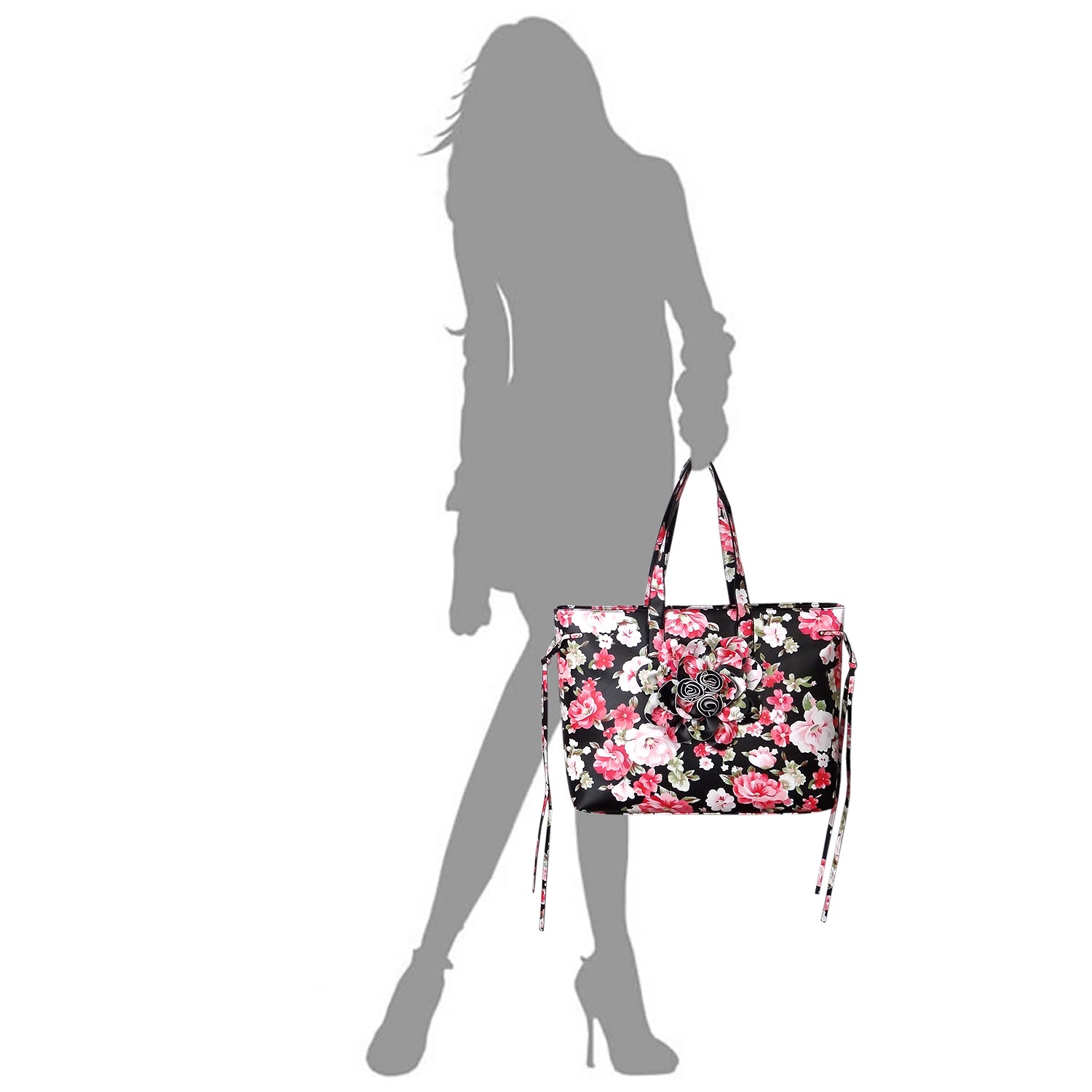 Fashion 3D Flower Printed Large Shopper