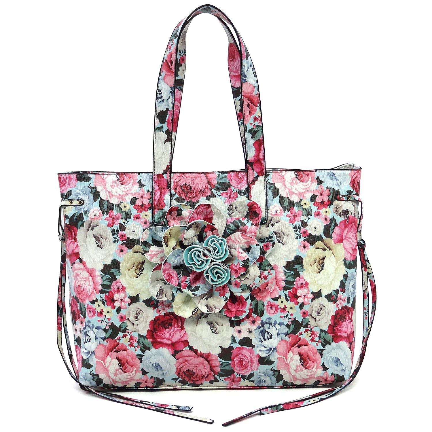 3D Flower Printed Large Shopper