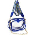 Fashion See Thru Clear 2-in-1 Crossbody Bag with Guitar Strap