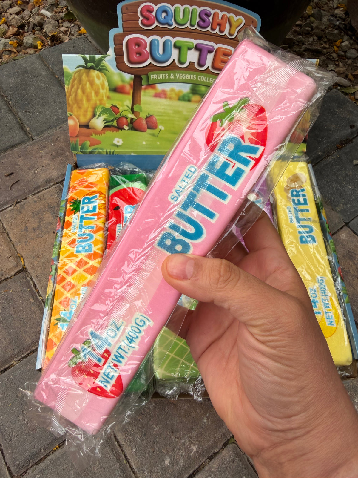🍓🥕 Squeeze the Fun with Squishy Butter Toys! 🍇🥒14oz