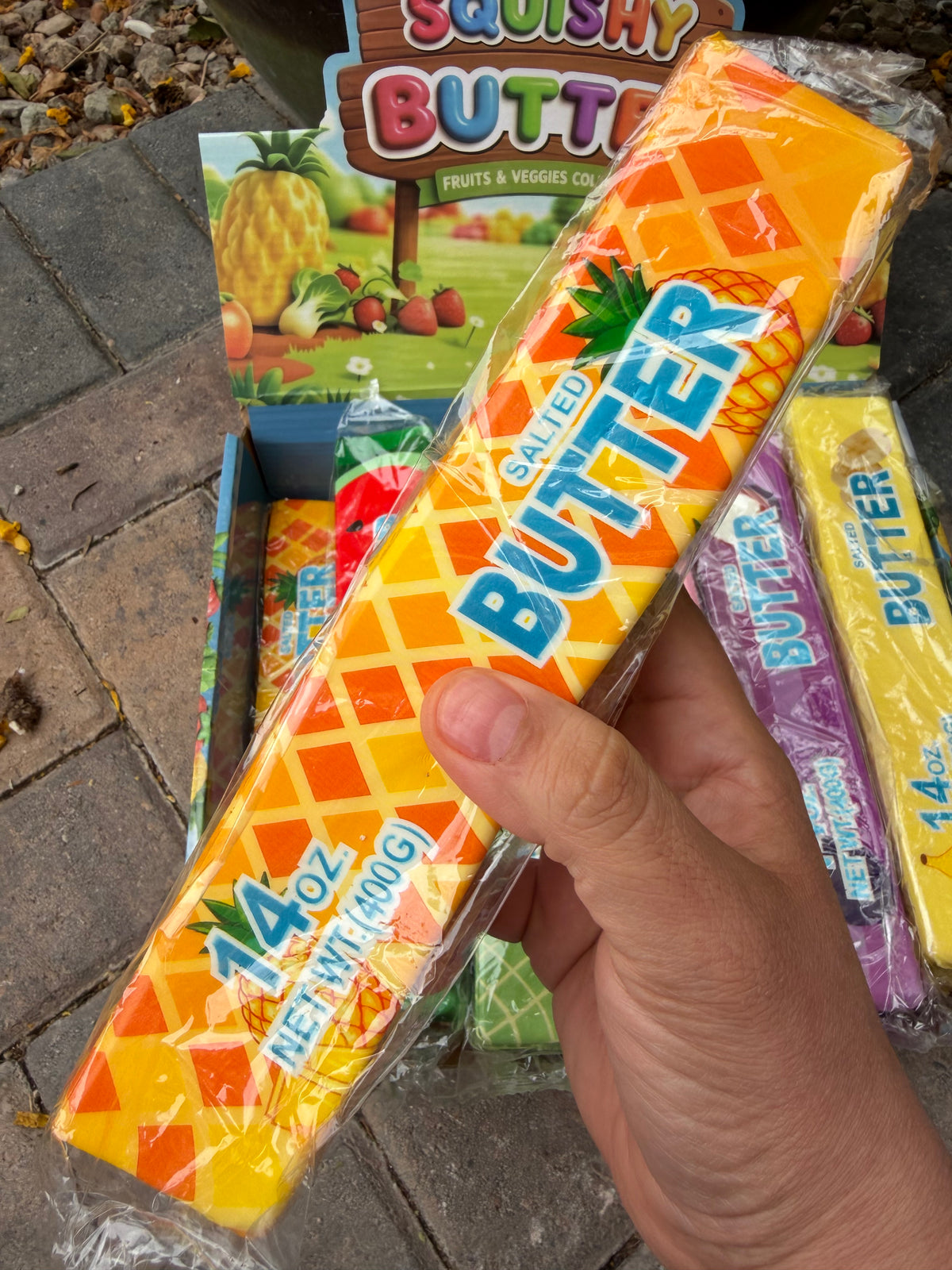 🍓🥕 Squeeze the Fun with Squishy Butter Toys! 🍇🥒14oz
