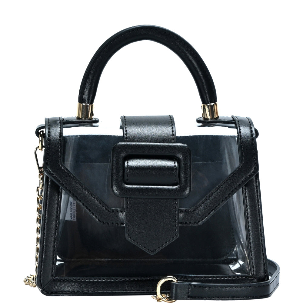 See Thru Buckle Flap Satchel PRE-ORDER