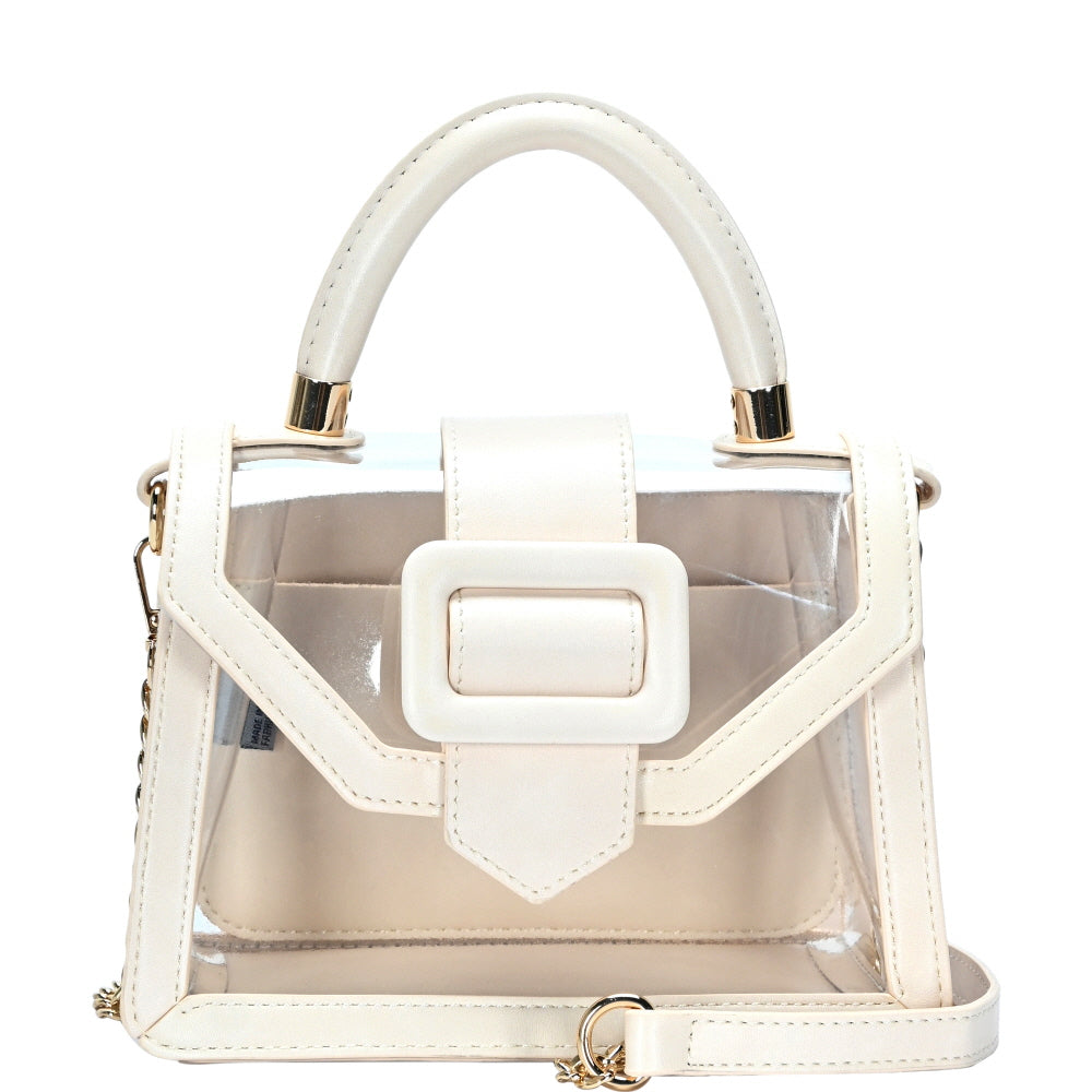 See Thru Buckle Flap Satchel PRE-ORDER