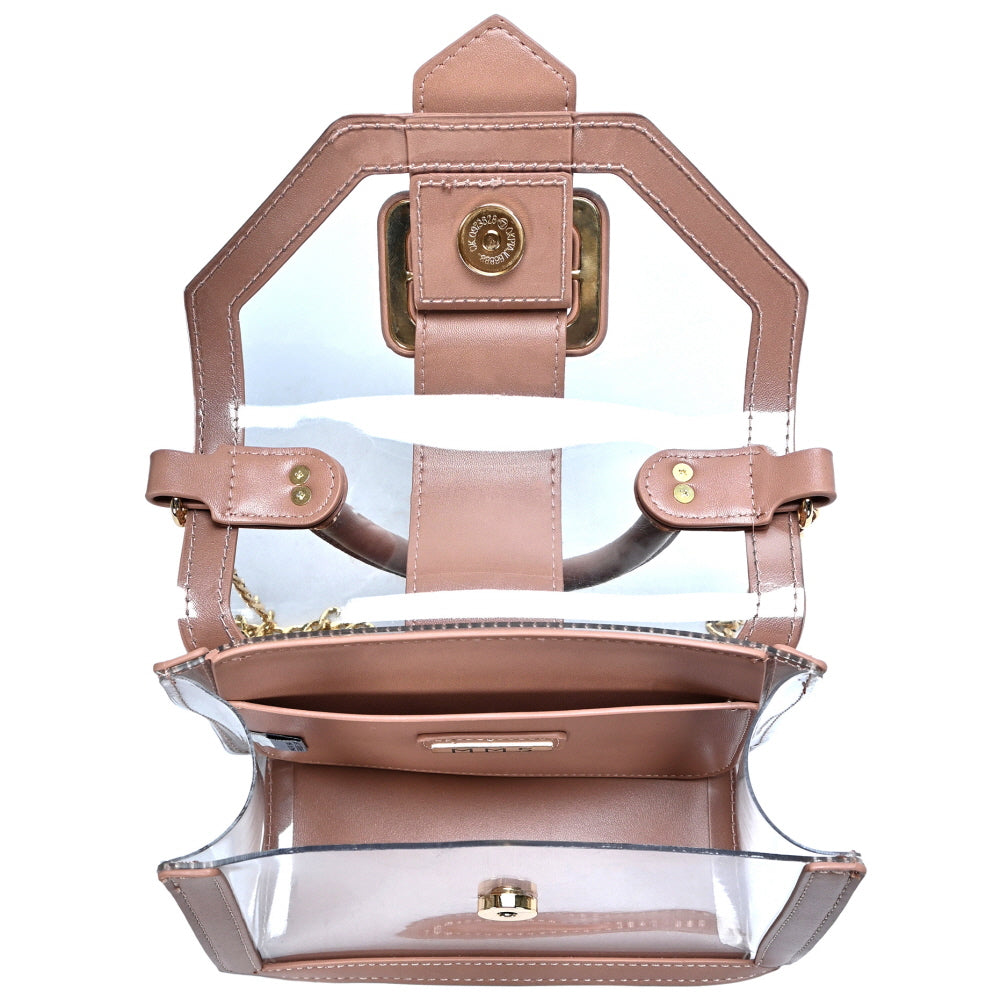 See Thru Buckle Flap Satchel PRE-ORDER
