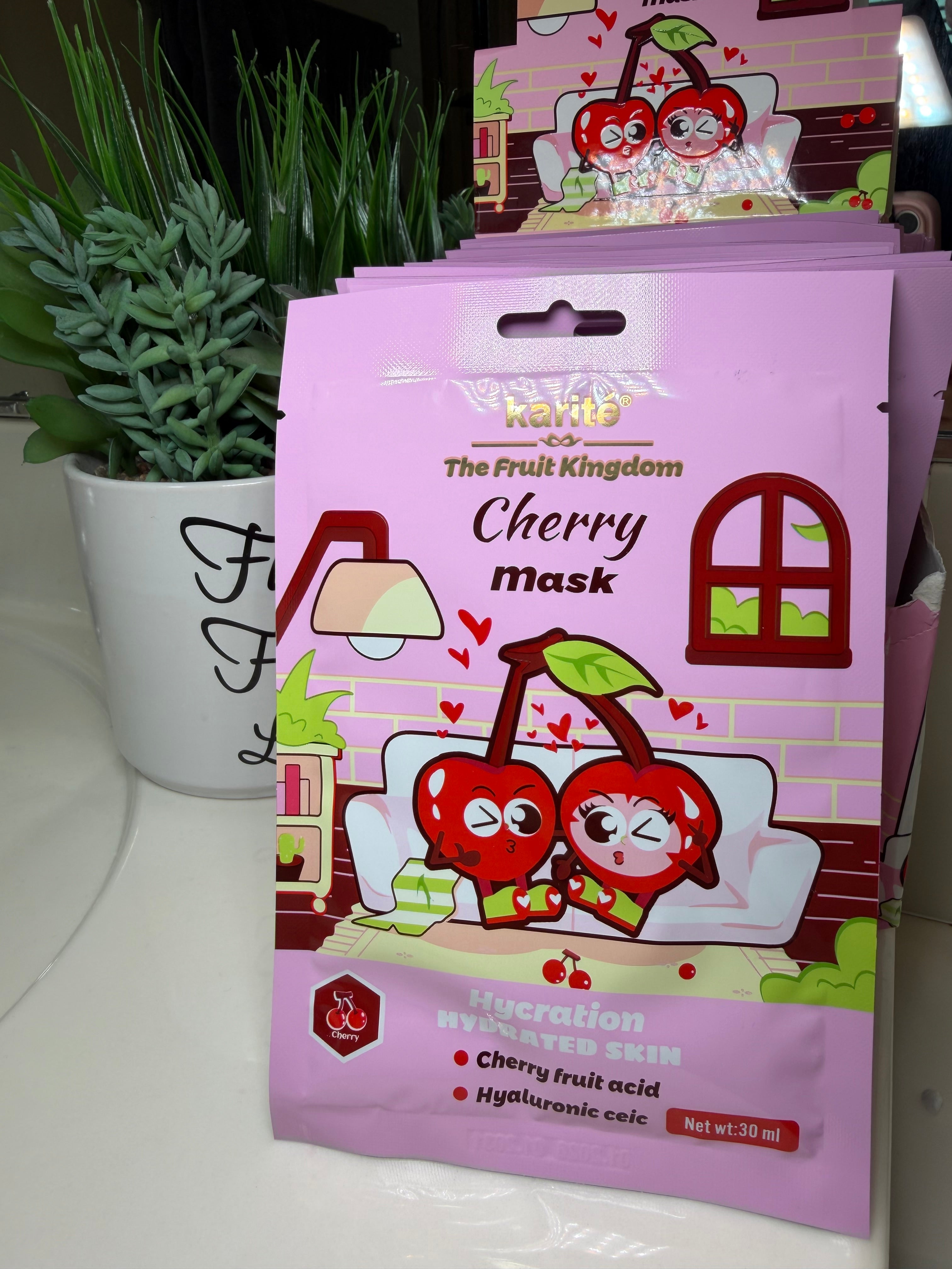 Cherry face mask