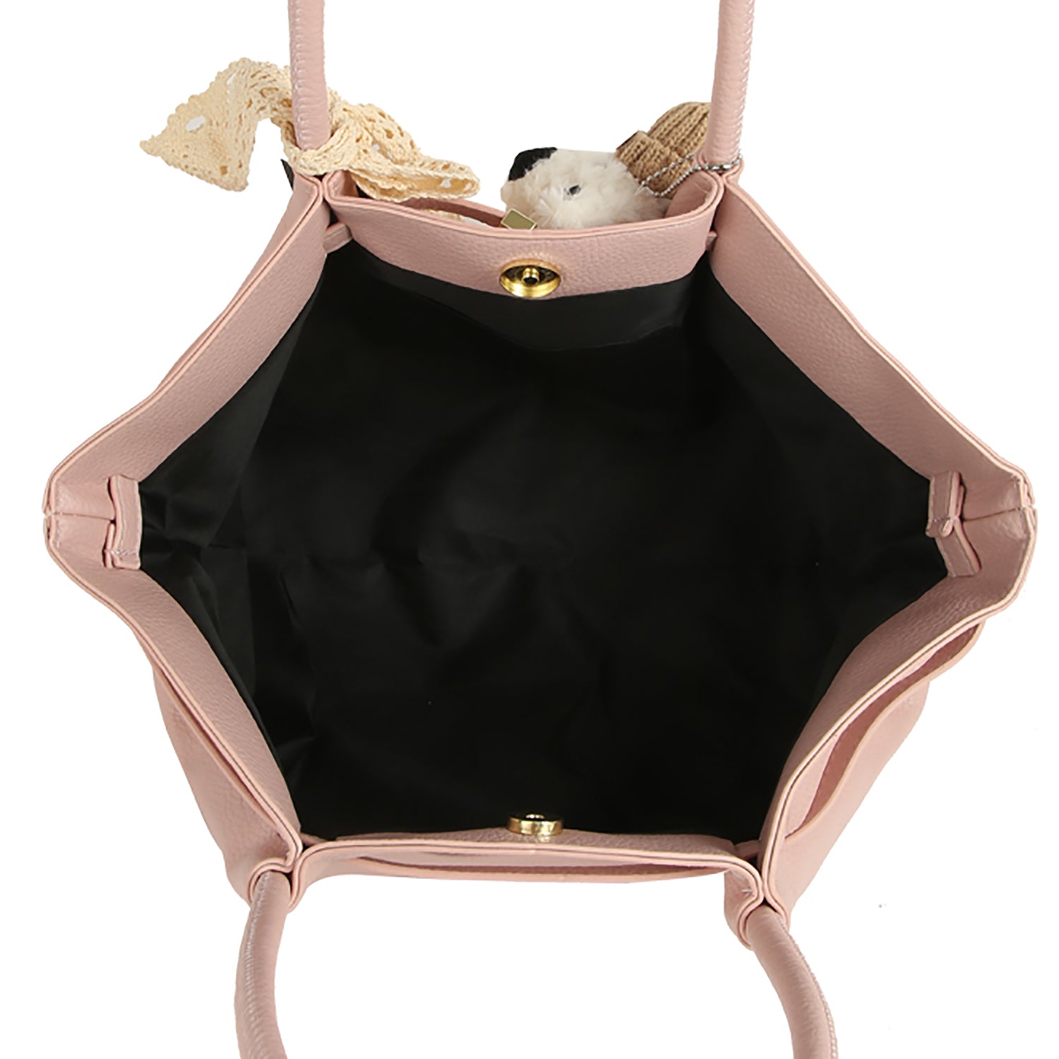 Lace Bow Bag Charm Top Handle Tote Bag