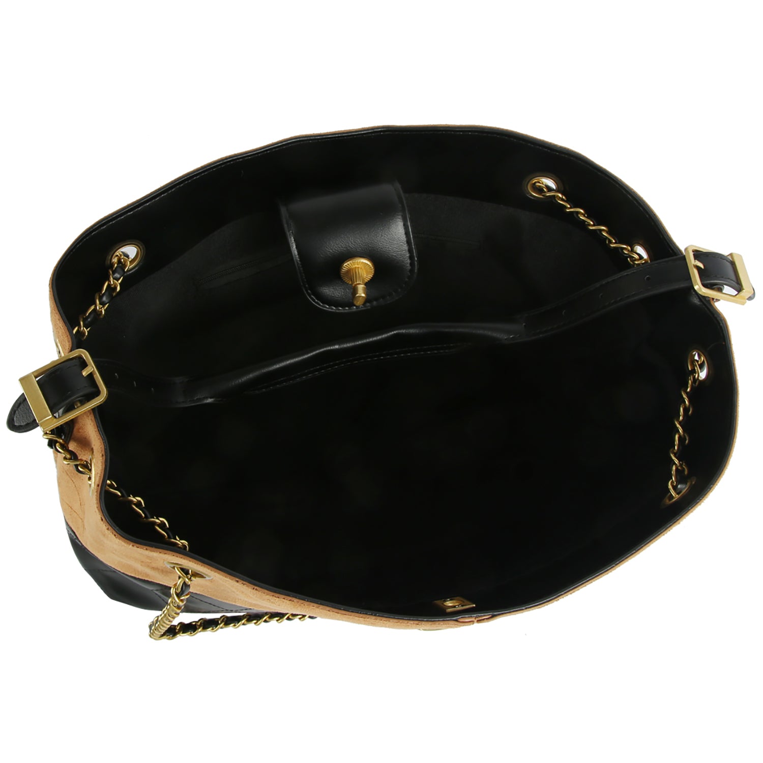Fashion Faux Suede Woven 2 Way Satchel