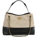Fashion Faux Suede Woven 2 Way Satchel