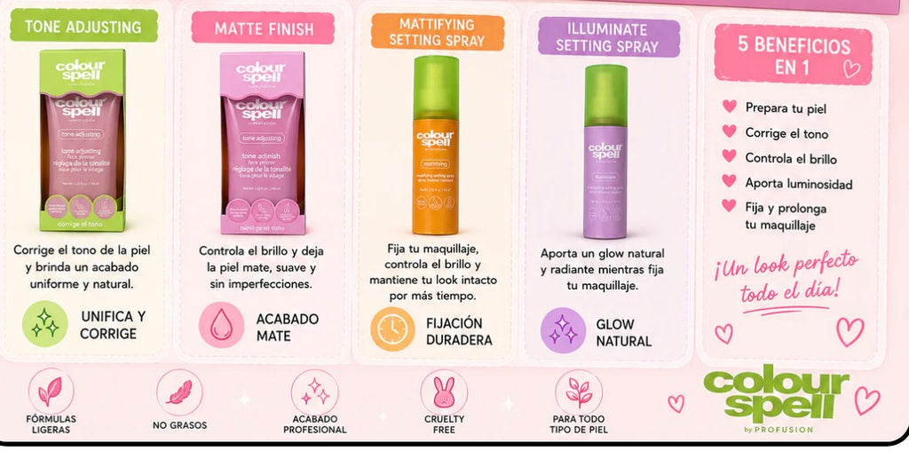 Color spell primer. & setting spray